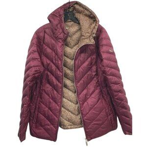Women's Reversible Michael Kors Nylon Packable‎ Puffer Medium Jacket NWOT